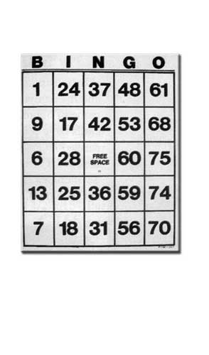 G758 Jumbo Bingo Cards 8-1/2" x 11" Set of 100