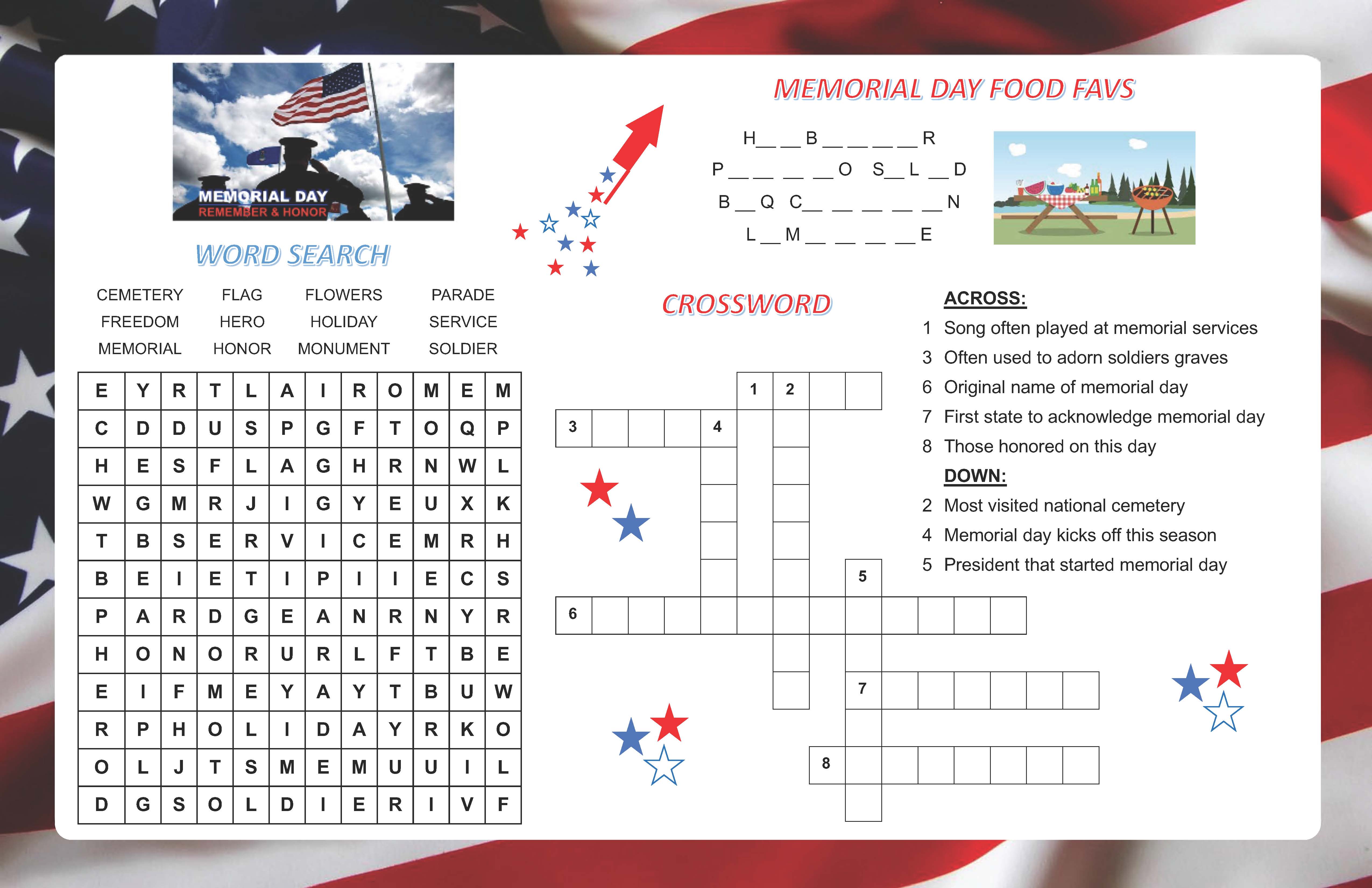 P215A Memorial Day Placemat Set of 50