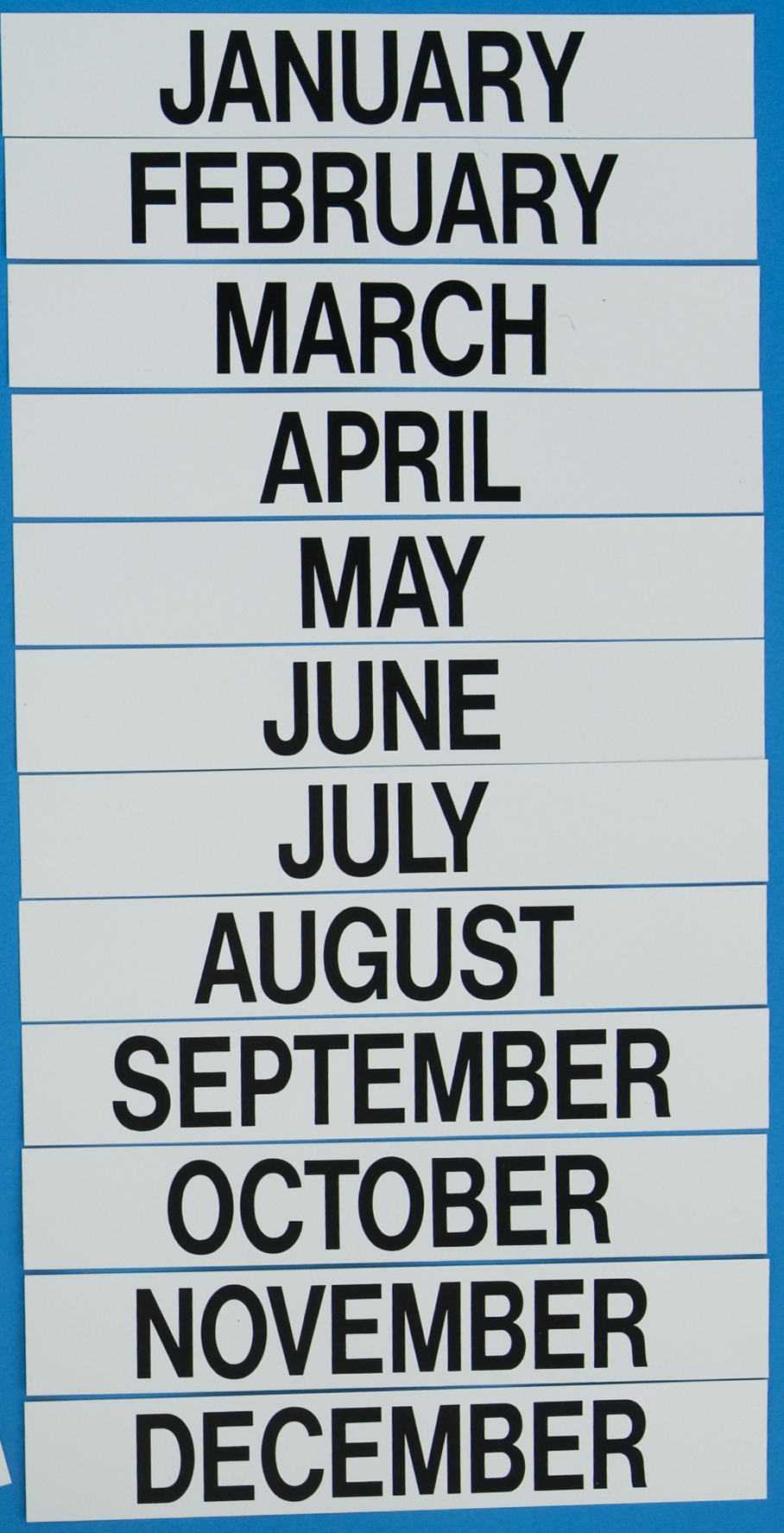 G158  Reality Orientation Bd. Set of Months Cards